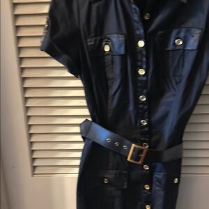 Speekless Black and  satin trimmed dress